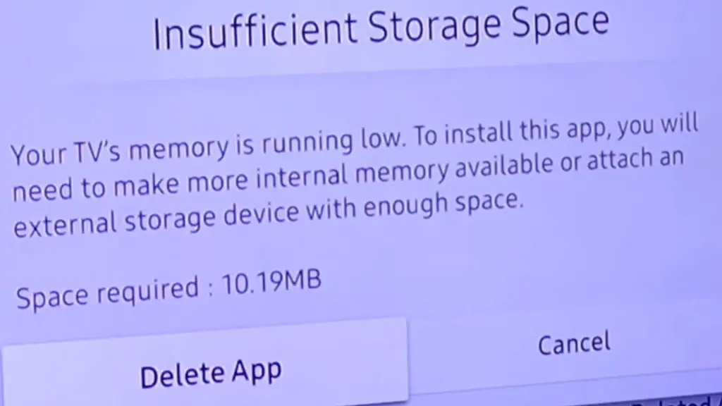 Check Your Samsung TV's Memory Limit