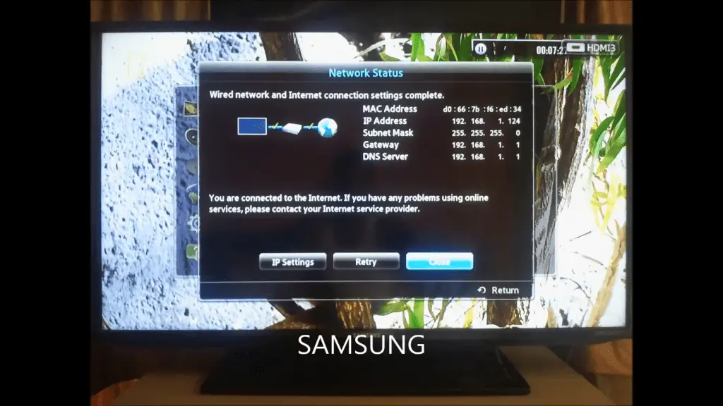 How do I manually change the IP address on my smart TV