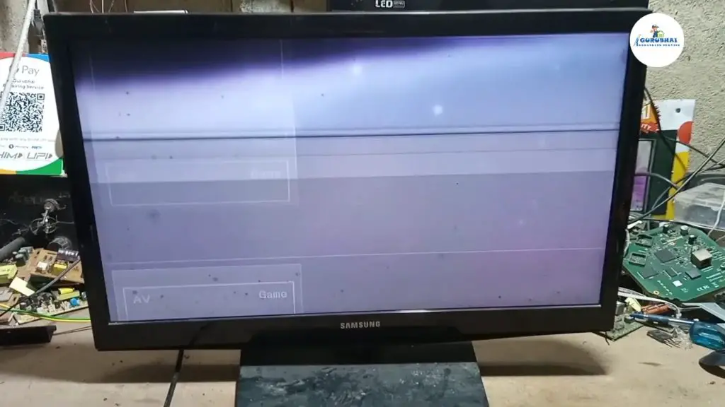 Samsung tv flickering at top of screen