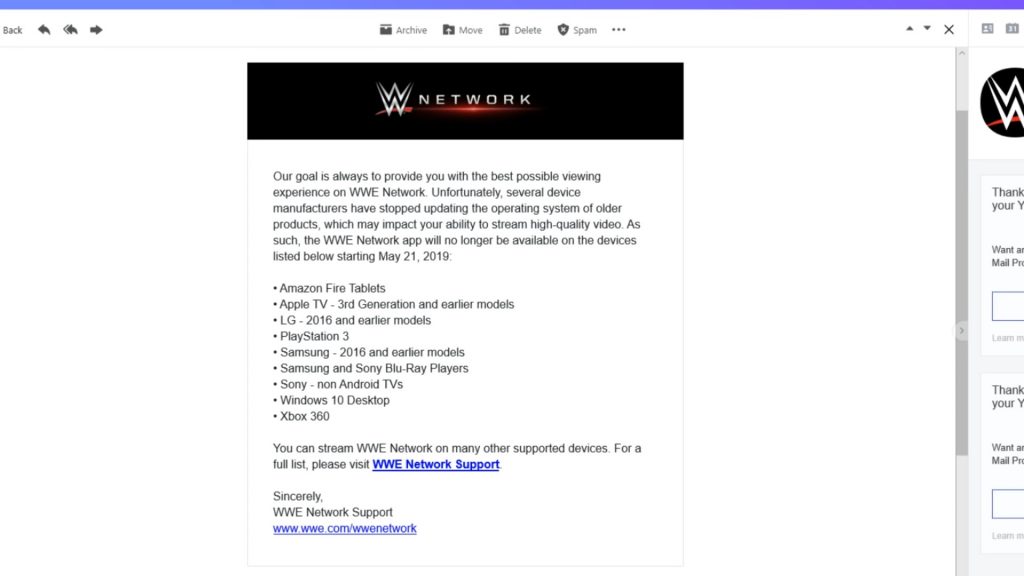 WWE Network not working on Samsung TV: Solutions