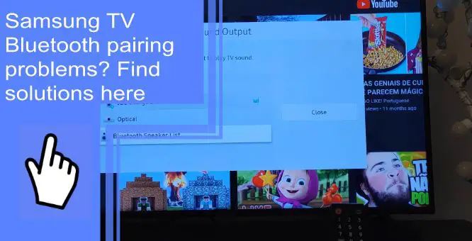 samsung tv bluetooth pairing problems