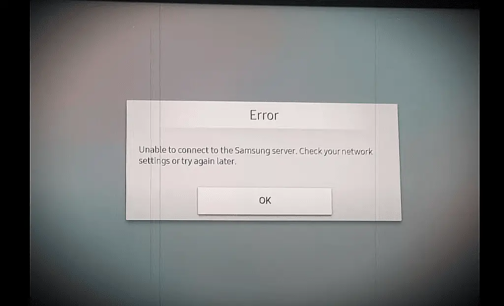 Error 40001 Samsung TV