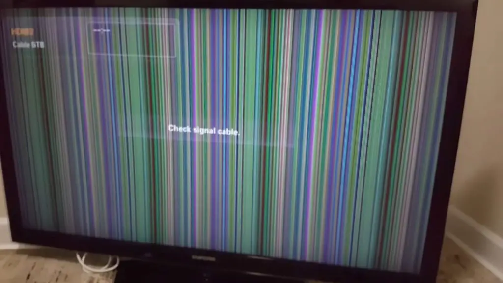 How to remove colored vertical lines all over the screen of my LED TV