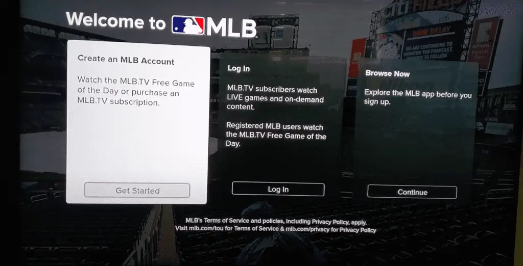 MLB TV Samsung Smart TV Problems