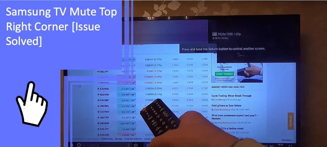 Samsung TV Mute Top Right Corner [Issue Solved]