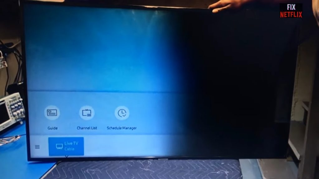 Samsung tv right side fades to black
