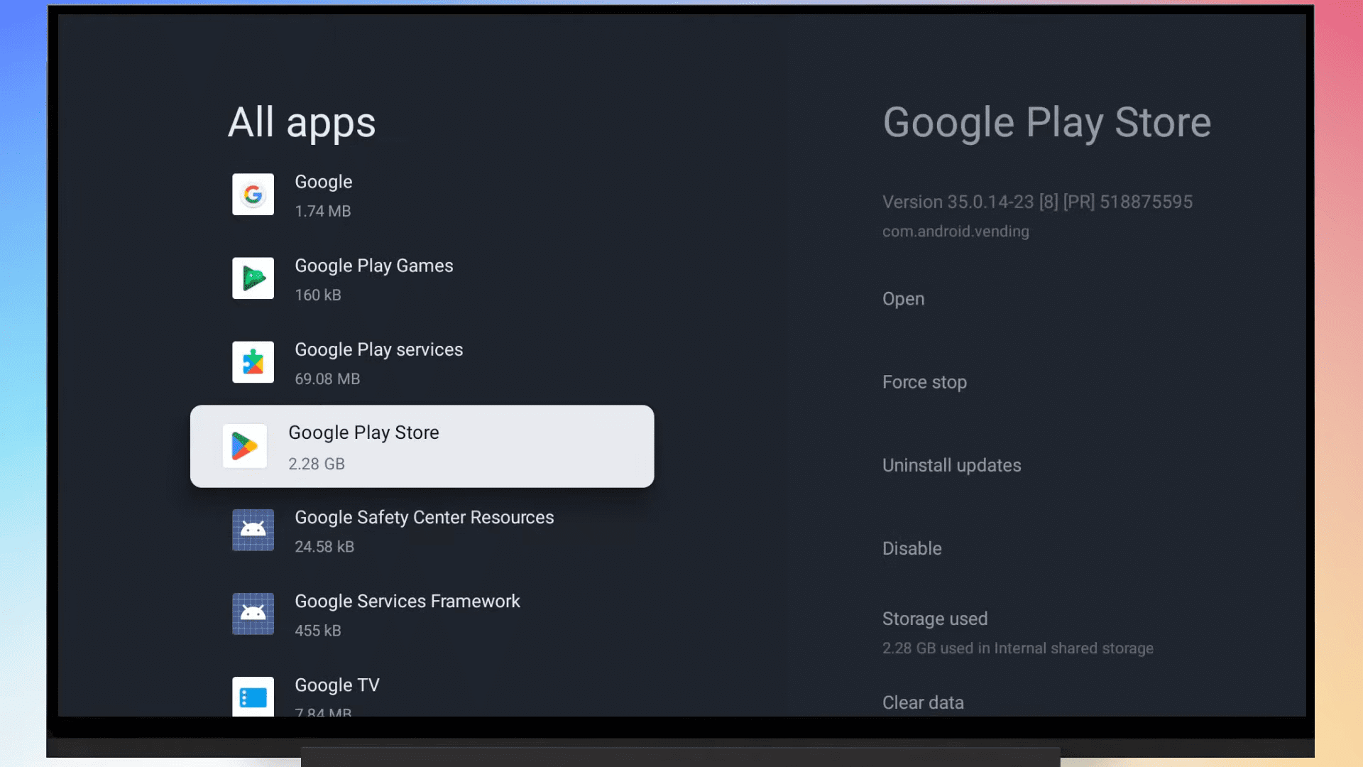 Finding the Google Play Store App