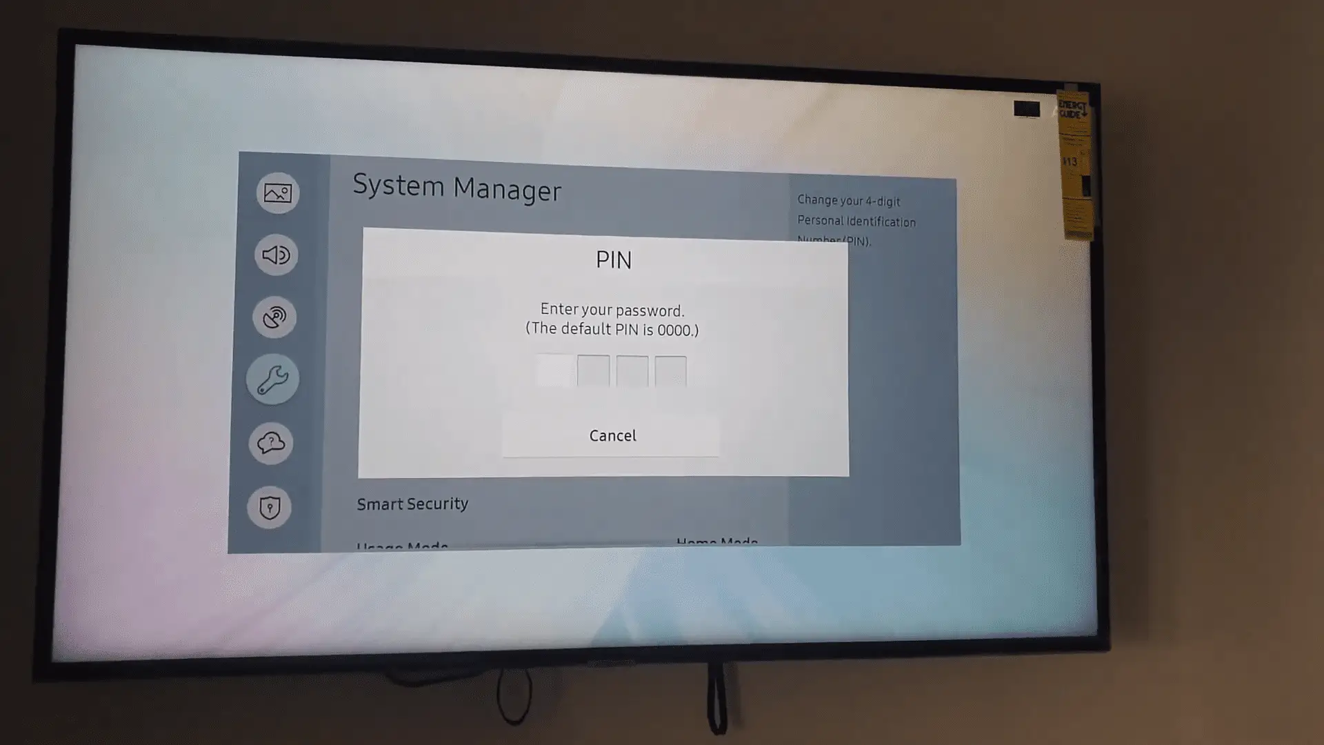 Setting Up a PIN for Your TV