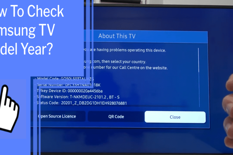 how to check samsung tv model year